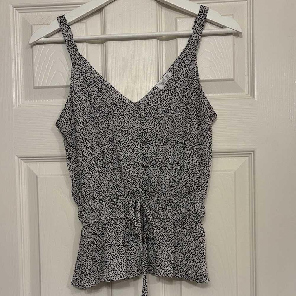 Sienna Sky Black and White Patterned Top